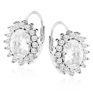 Cercei argint cu tortita si pietre DiAmanti Z0685D1R_W-DIA (Argint 925‰ 4,1 g.) Cercei argint cu tortita si pietre DiAmanti Z0685D1R_W-DIA (Argint 925‰ 4,1 g.)
